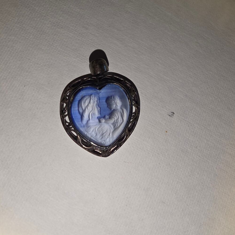 925 SILVER MOTHER AND CHILD CAMEO PENDANT